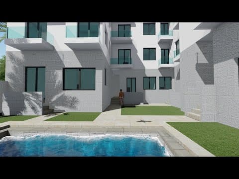 شقق للبيع في إقامة محروسة بمسبح وسط مدينة مرتيل